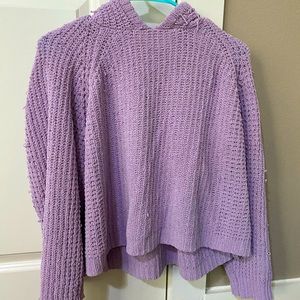 Cropped knit hoodie in good condition!